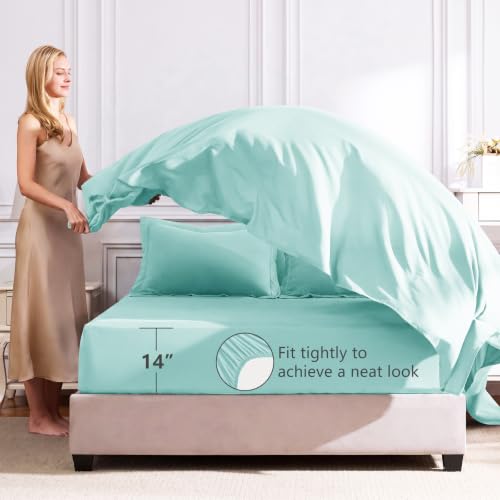 Oversized King Size Comforter Set Spa Blue