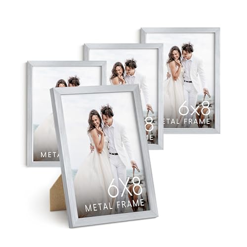 6x8 Silver Metal Picture Frames