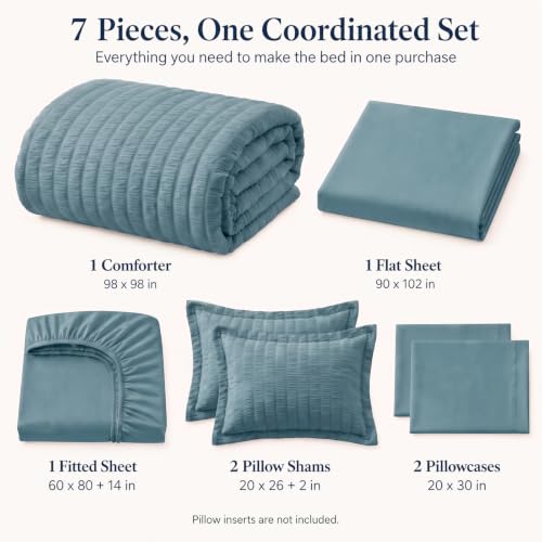 Oversized Queen Seersucker Comforter Set