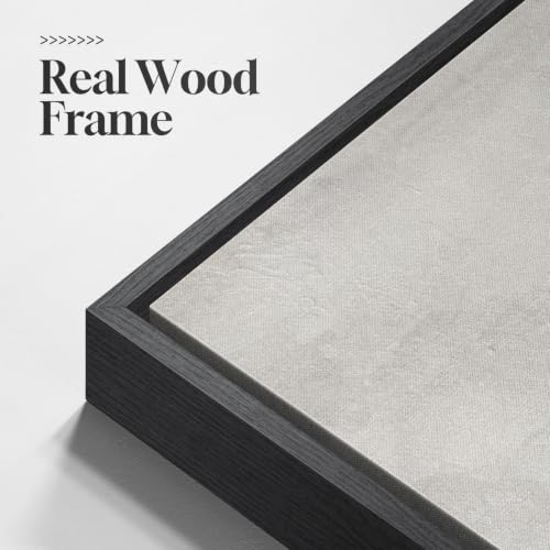 Large Framed Neutral Landscape Abstract Wall Art