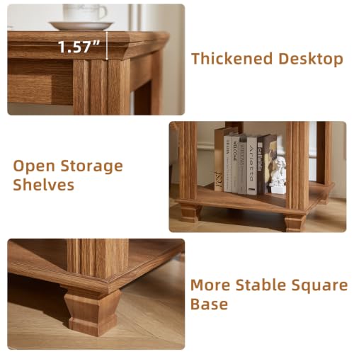 Farmhouse End Tables Set of 2 for Living Room (2 Count)