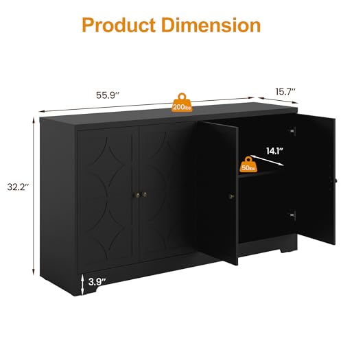 112'' Buffet Cabinet with Storage