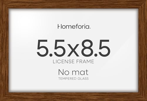 5.5x8.5 Brown Oak Business License Frame (3 Count)