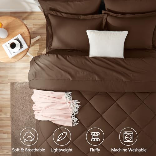 Super King Comforter Set Brown