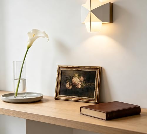 Vintage Gold Framed Moody Floral Wall Art