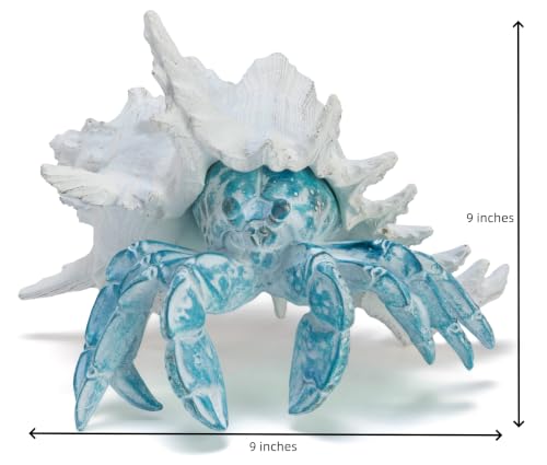 Hermit Crab with Shell Beach Coastal Statue for Home Shelf Decor (500 Count)