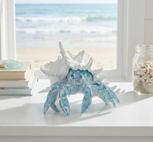 Hermit Crab with Shell Beach Coastal Statue for Home Shelf Decor (500 Count)