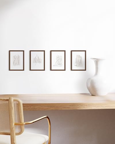 5x7 Walnut Oak Wood Photo Frame Set of 15