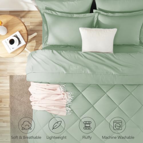 Twin XL Comforter Set Sage Green