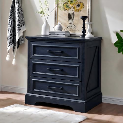 22" Farmhouse 3 Drawer Dresser for Bedroom