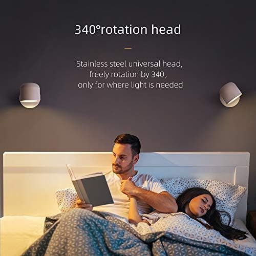 2 Packs Aisilan Modern Adjustable Wall Sconce LED Fixture Warm White Ceiling