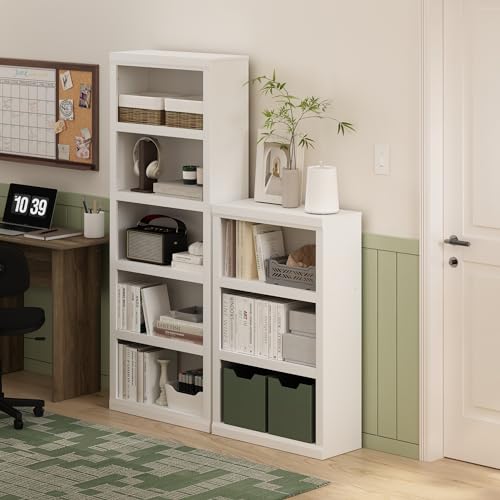 Rail 5 Tier Book Shelf with Open Shelf