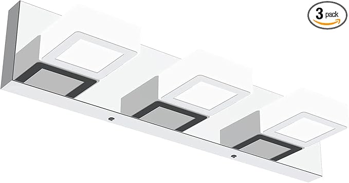Ralbay Modern LED Vanity Light 3 Light Acrylic Stainless Steel
