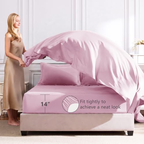 Queen Comforter Set with Sheets Light Pink