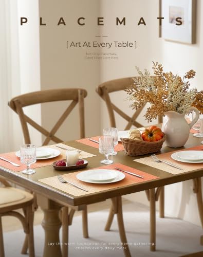 Woven Vinyl Fall Placemats Set of 4 (4 Count)