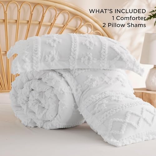 Tufted Boho Comforter Set King Size
