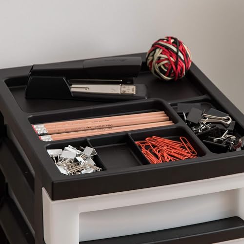 2 Pack 7 Drawer Plastic Storage Rolling Organizer Cart with Caster Wheels for Laundry Room (2 Count)