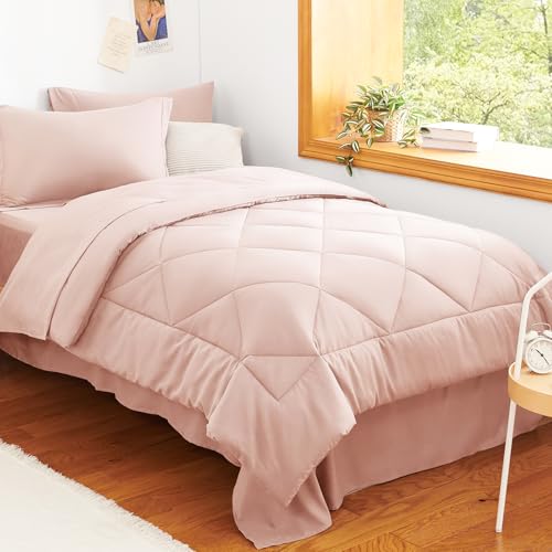 Twin XL Comforter Set Blush Pink