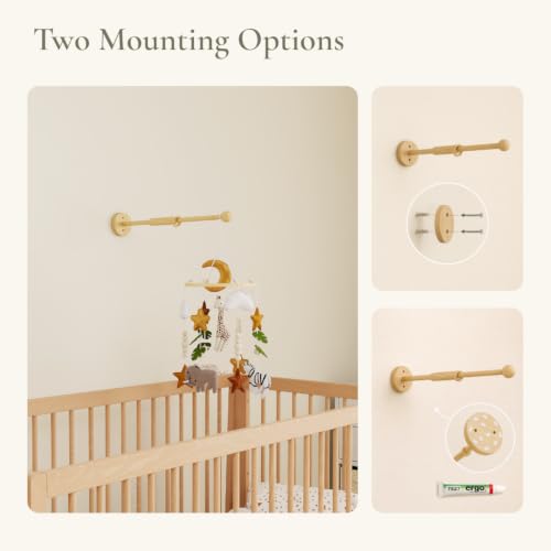 Wooden Wall Mount Crib Mobile Arm