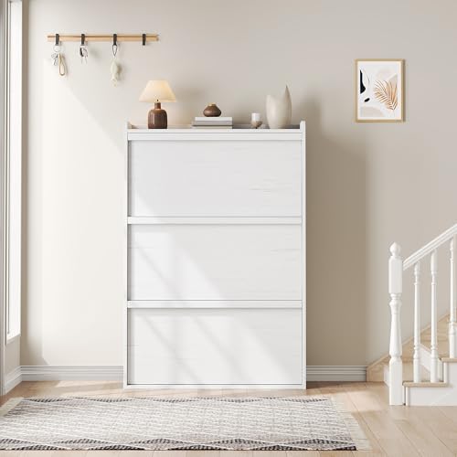 Shoe Cabinet with 3 Flip Drawers