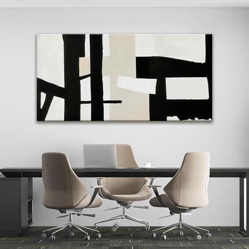Large Abstract Wall Art For Living Room Prints Artwork Abstract Canvas Art Wall Decor Black White Wall Art Modern Painting Decor Picture For Bedroom Hotel Office Artwork 29 x 58 Inch