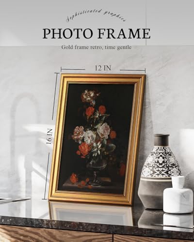 Vintage Gold Framed Wall Art for Living Room