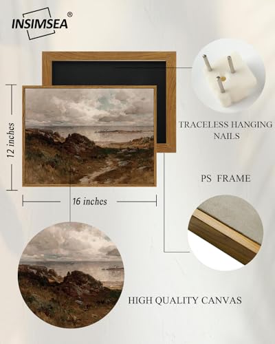 Framed Canvas Wall Art Vintage Decor