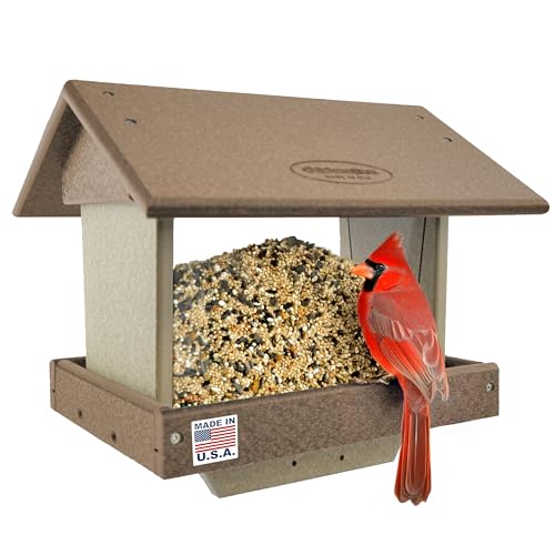 Poly Large Hopper Bird Feeder Post Mount for 4" x 4"