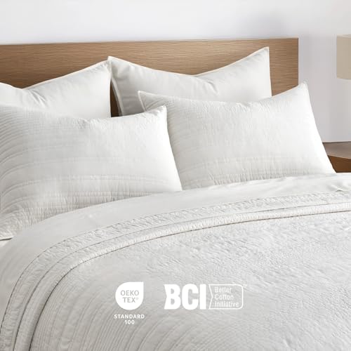 HOME 100% Cotton Modern Lines Quilt Set King Size