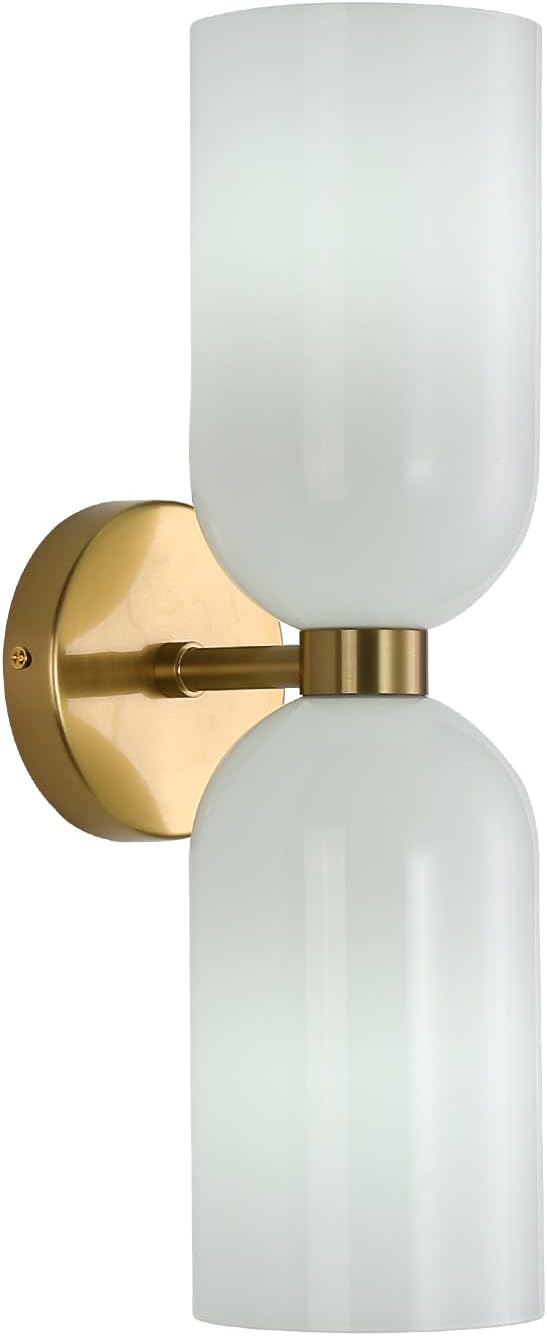 Minimalist 2-Light Gold Wall Sconces