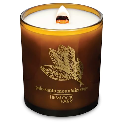 Palo Santo Mountain Sage Amber & Gold Wood Wick Candle