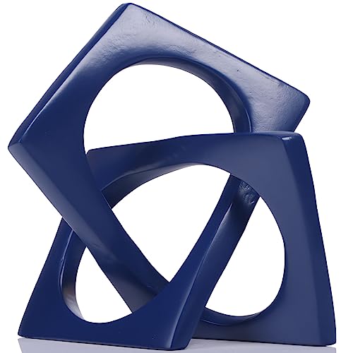 Navy Blue Knot Statue for Coffee Table Centerpiece Decor