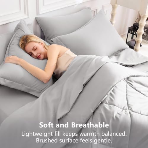 Oversized Queen Comforter Set French Grey