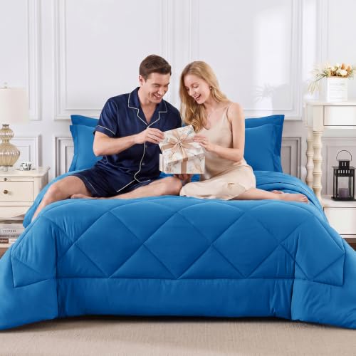 King Size Comforter Set Royal Blue