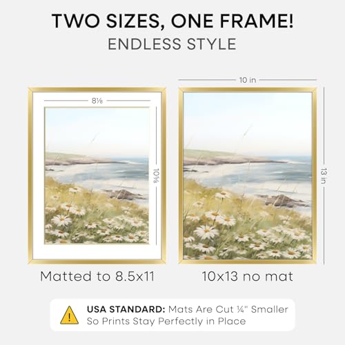 10x13 Gold Picture Frame (3 Count)