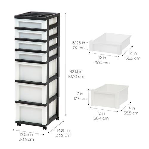 7 Drawer Rolling Storage Cart