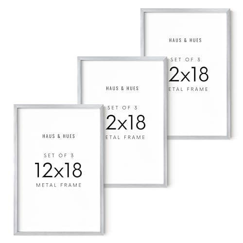 12x18 Silver Metal Picture Frames (3 Count)
