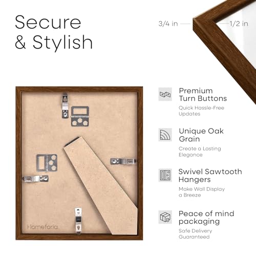 5.5x8.5 Brown Oak Business License Frame (2 Count)