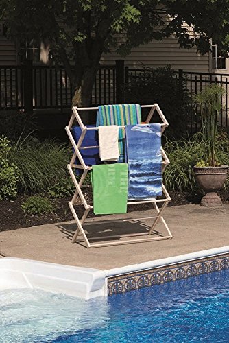 Extra Large Wood Laundry Drying Rack Collapsible