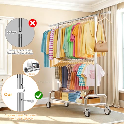 Heavy Duty Clothes Rack Load 860LBS
