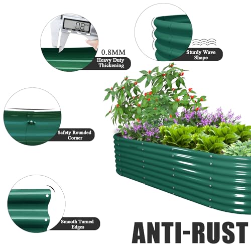 8x3x2ft Galvanized Raised Garden Bed