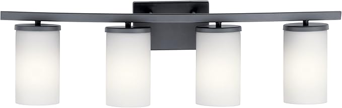 Kichler 45498BK Crosby Vanity, 4-Light 400 Total Watts