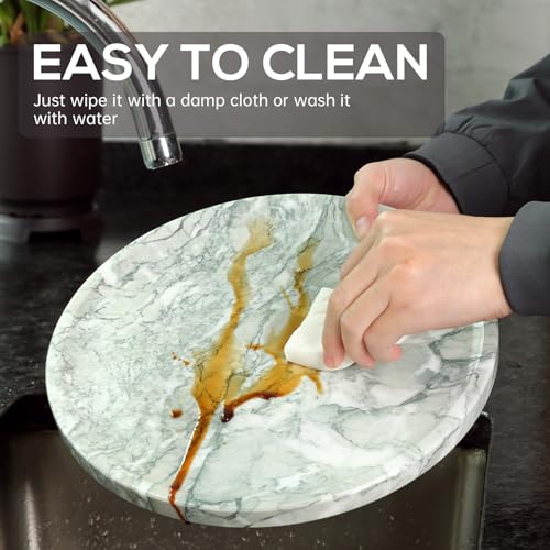 Natural Round Marble Tray