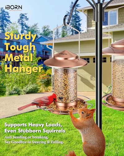 Bird feeders for Outdoors Metal Chew Resistant Copper