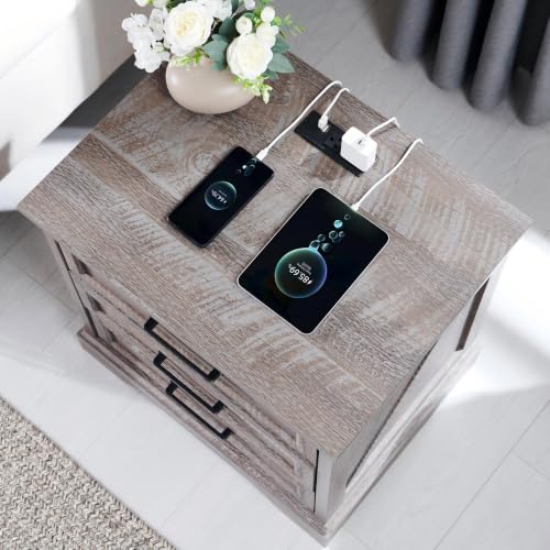 22" Farmhouse 3 Drawer Dresser for Bedroom