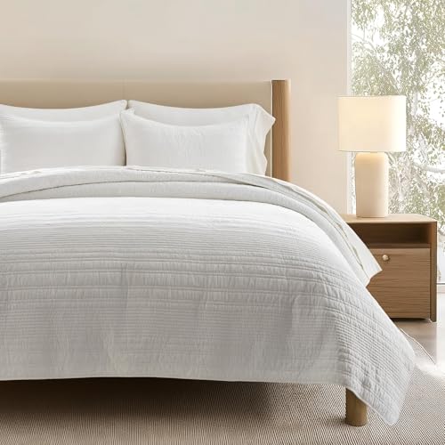 HOME 100% Cotton Modern Lines Quilt Set King Size