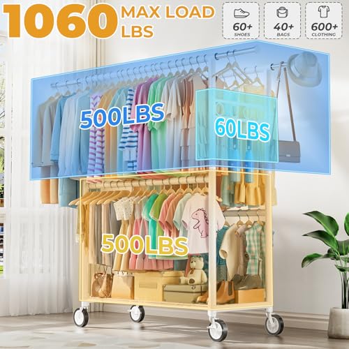 Heavy Duty Clothes Rack Load 1060LBS