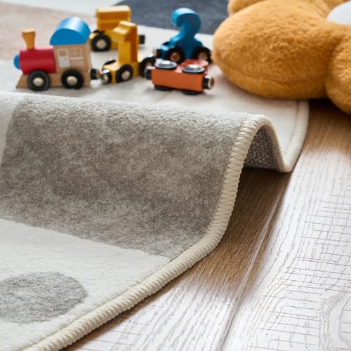 6x9 Washable Kids Rug Classroom Rug Playroom Mat Marble (54 Sq Ft)