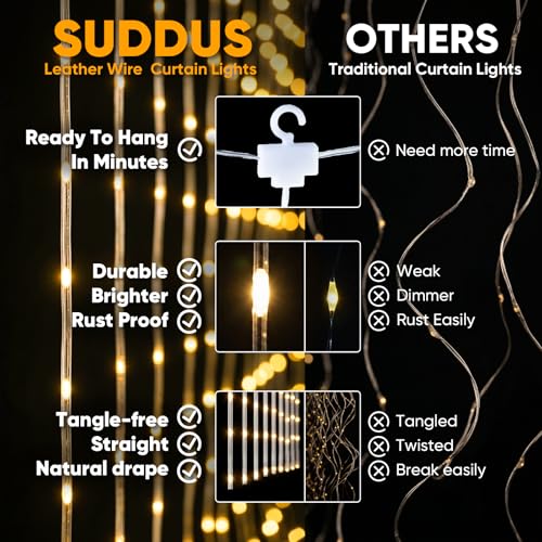 Tangle Free Curtain Lights