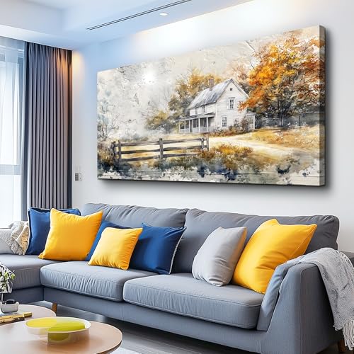Large Wall Decor Canvas Painting Wall Art For Living Room Dining Room Abstract Ink Landscape Paint Picture Prints Artwork For Corridor Bedroom Office Home Decoration Ready to hang 24x48 In